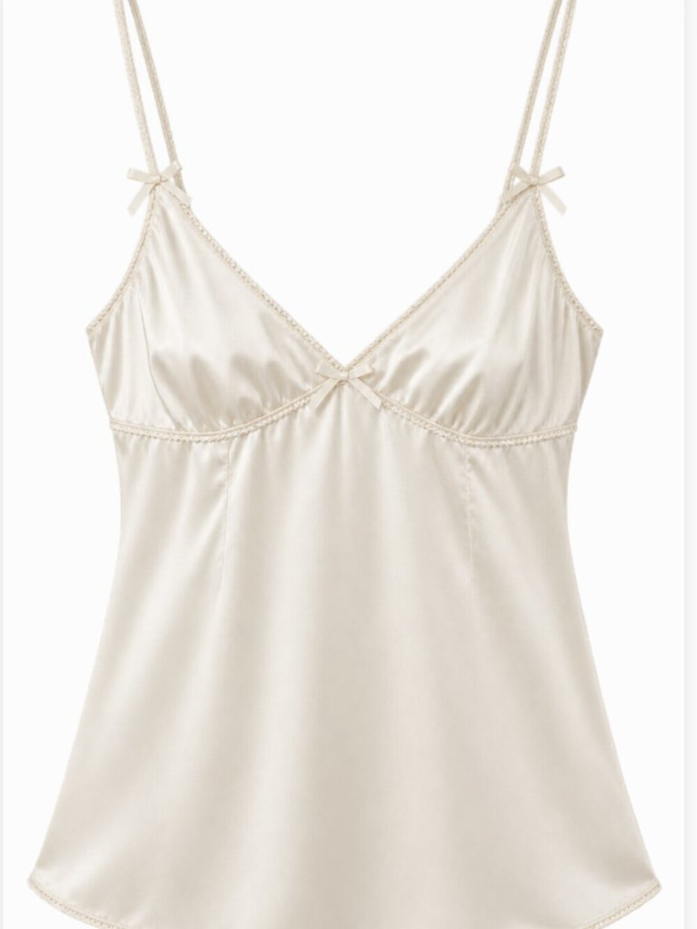 Intimissimi Silk-Camisole Tank Top in Ivory - Women Intimates & Sleepwear size M
